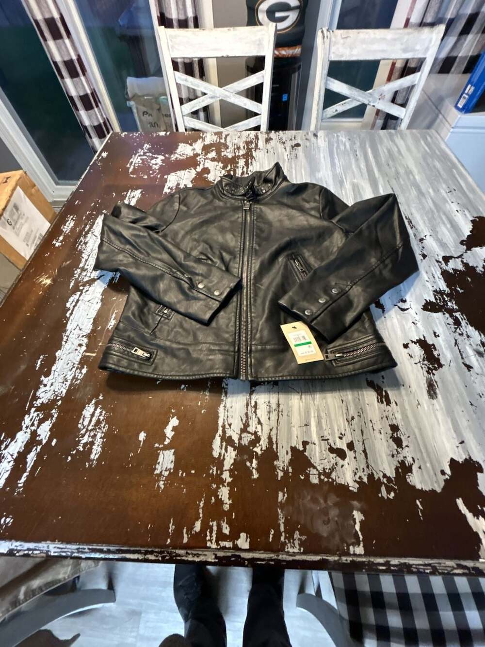 Levi Strauss & Co. Faux Leather Moto Jacket Size L Black